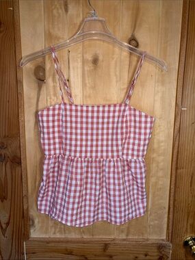 🌹5 for $25🌹 Wild Fable Peach Gingham Smocked Cami